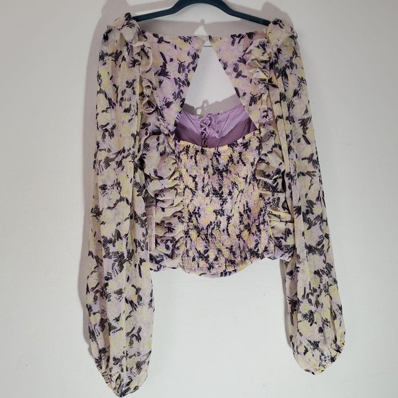 Free people Mabel Printed Blouse M - Picture 6 of 9